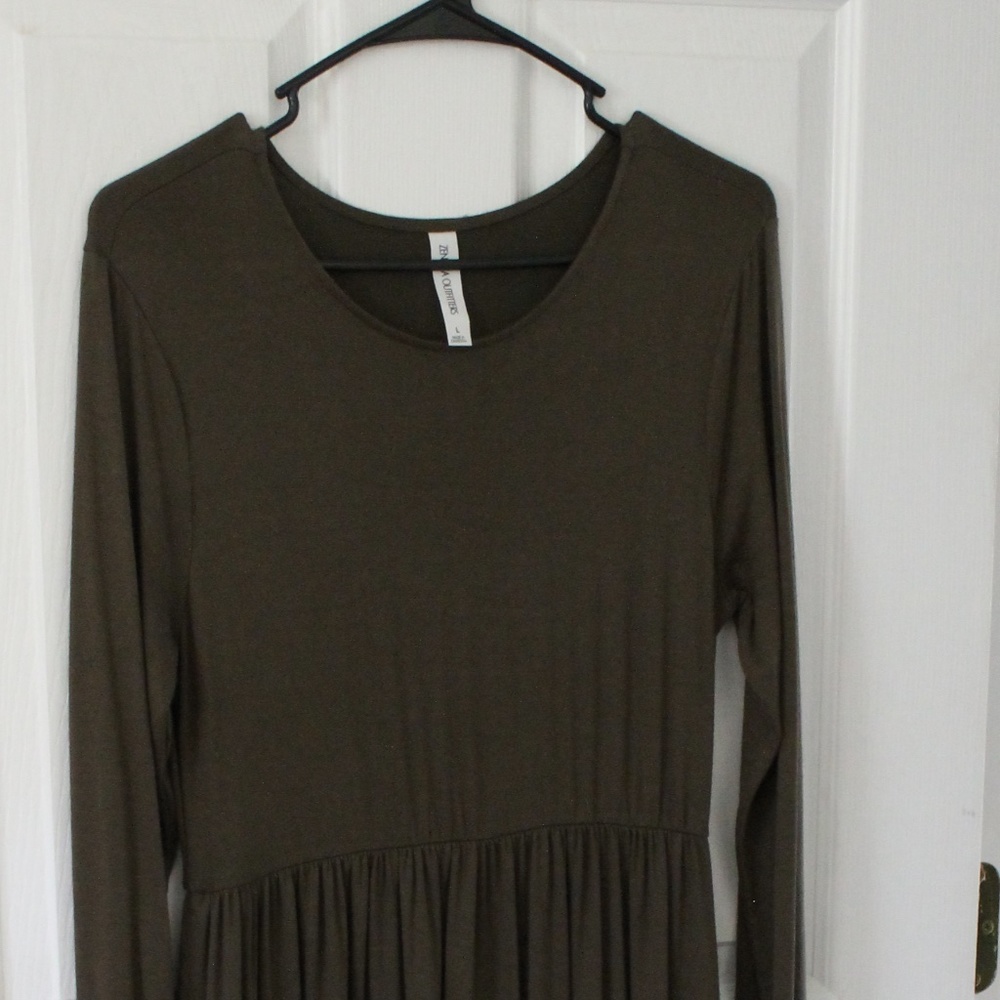Zenana Outfitters Olive Maxi Dress